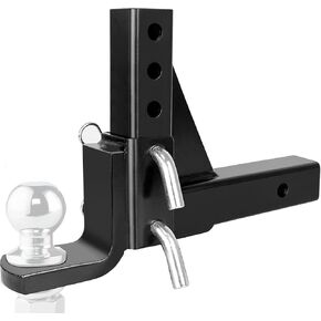 Trailer Hitch Ball Mount Class 3 Tow Hitch 8 Position Adjustable Ball Mount Tow Hitch with 1" Hole and Pins for 2" Receiver