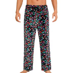 ENJOYNIGHT Mens Fleece Pajama Pant Fluffy Sleep Bottoms Plush Lounge Pjs
