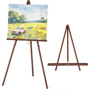 Wooden Easel Stand, 63" Portable Tripod Artist Easel, Easel Stand for Painting, Wedding, Drawing(1 Pack) in Kuwait
