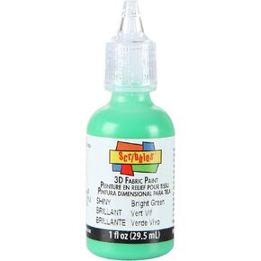 Scribbles 13903 3D Fabric Paint Shiny, Green