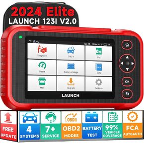 LAUNCH CRP123I V2.0 OBD2 Diagnostic Scan Tool 4 Systems Engine ABS SRS Transmission Scanner with 7 Reset, OBD2 Code Reader with Oil/EPB/DPF/SAS/BAS/BMS Reset Throttle Adaption,Fit for All Cars