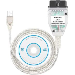 Mini VCI J2534 Cable V18.00.008 Latest Version, OBD2 Cable Connector Scanner Adapter Fit for TIS Techstream Programming Diagnostic Cable, Support Win XP WIN7 WIN10