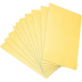 uxcell Blank Metal Card 100x60x0.3mm Painted Aluminum Plate for DIY Laser Printing Engraving Black 10 Pcs