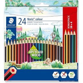 STAEDTLER 185 C24P Noris Colour Pencils - Assorted Colours (Pack of 20 + 4 FREE)