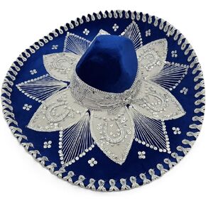 Dark Blue & Silver Mariachi Charro Sombrero
