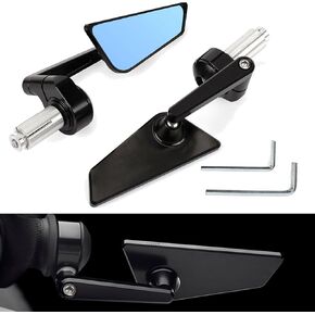 Motorcycle Bar End Mirrors Universal 7/8" 22mm Handlebar Mirror CNC Aluminum for Ninja Z900 Honda Grom Yamaha Suzuki Ducati Cruiser Most Motorcycle Scooter Sports Bike