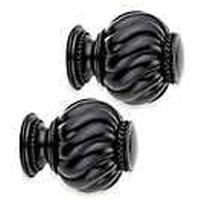 Cambria Finials Satin Black