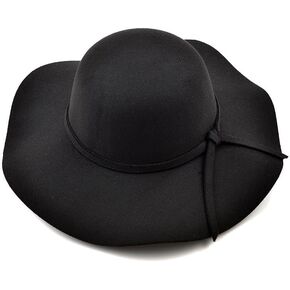 UPSTORE Women Foldable Floppy Fedora Hat Wide Brim Dome Hat Felt Bowler Hat