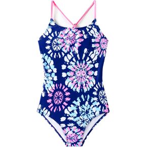 Angel season Girls One Piece Swimsuits Teens Bathing Suit Straps Kids Cute Swimwear with UPF 50+ Daisy Halter Size 7-14