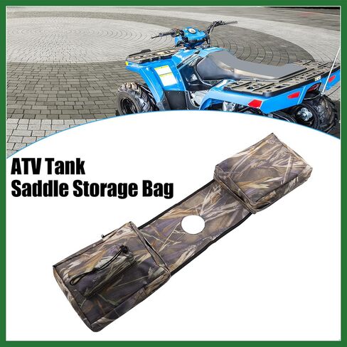 Motoforti 1-Pack Quad ATV 4- Saddlebags Cargo Pouch Storage UTV دراجة نارية خزان الغاز حقيبة السرج لـ Polaris Sportsman 450 570 850 XP 1000 610D Oxford Camouflage طويلة الأمد in Saudi Arabia