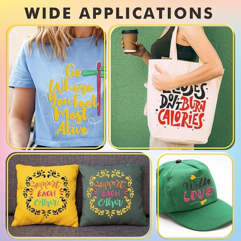 A-SUB نفخة الفينيل نقل الحرارة، 3D نفخة نقل الحرارة الفينيل HTV 8 أوراق 12 "× 10" لآلات القطع، الحديد منتفخ على الفينيل للقمصان النسيج، 8 ألوان متنوعة in Kuwait