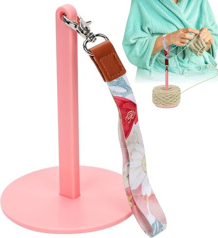 Wrist Yarn Holder, Portable Yarn Ball Holder Craft Yarn Spinner Yarn Hanger Knitting Storage Stand Crochet Minder Accessories Crocheting Supplies for Preventing Yarn Entanglement (Pink) in Saudi Arabia