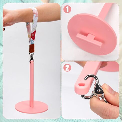 Wrist Yarn Holder, Portable Yarn Ball Holder Craft Yarn Spinner Yarn Hanger Knitting Storage Stand Crochet Minder Accessories Crocheting Supplies for Preventing Yarn Entanglement (Pink) in Saudi Arabia