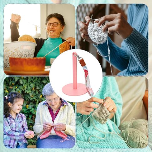 Wrist Yarn Holder, Portable Yarn Ball Holder Craft Yarn Spinner Yarn Hanger Knitting Storage Stand Crochet Minder Accessories Crocheting Supplies for Preventing Yarn Entanglement (Pink) in Saudi Arabia