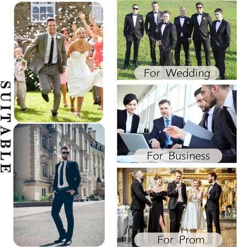 Mens 3 Piece Slim Fit Suit Set One Button Tuxedo, Ideal for Wedding and Business, Include Jacket, Vest, Pants, and Tie in Saudi Arabia