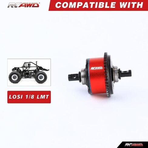 مجموعة RCAWD LMT Center Diff 43T 13T، أكثر متانة بنسبة 30% مع تروس 40CrMo وأجزاء ترقية المحمل التفاضلي الفولاذي #45 لـ Losi 1/8#LOS242034 in Saudi Arabia
