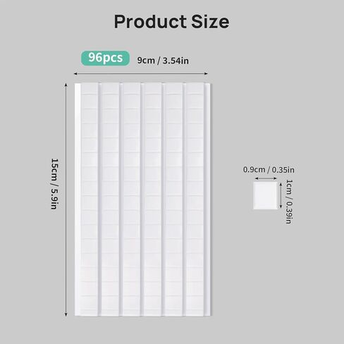 204 قطعة من معجون تاكي، ملصق كاتيف، معجون تثبيت لاصق قابل للإزالة، ملصق لاصق قابل لإعادة الاستخدام لتعليق الصور على الحائط، فن الأظافر والحرف اللاصقة (أخضر + أزرق)... in Kuwait