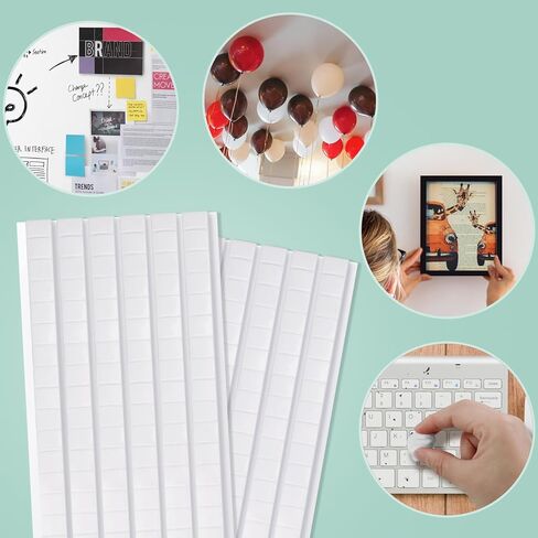 204 قطعة من معجون تاكي، ملصق كاتيف، معجون تثبيت لاصق قابل للإزالة، ملصق لاصق قابل لإعادة الاستخدام لتعليق الصور على الحائط، فن الأظافر والحرف اللاصقة (أخضر + أزرق)... in Kuwait