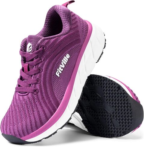 FitVille Wide Toe Box Shoes Women Comfortable Non Slip Wide Walking Shoes Women Swollen Feet Lightweight in Saudi Arabia