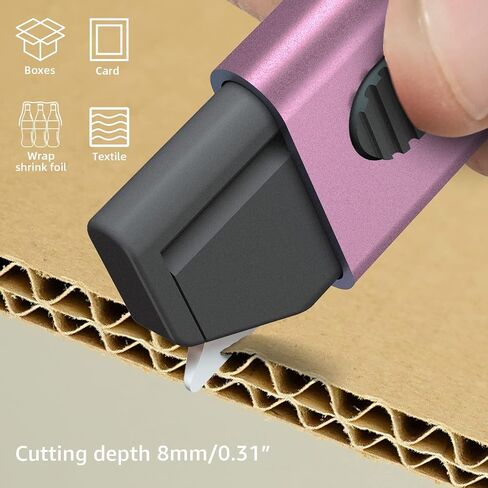 4pcs Box Cutter Retractable, Box Opener, Ceramic Box Cutter, Built-In Magnetic, Mini Box Cutter, Safety Box Cutter, Cute Box Cutter, Small Box Cutter For Women, Package Opener, Box Opener Tool in Saudi Arabia