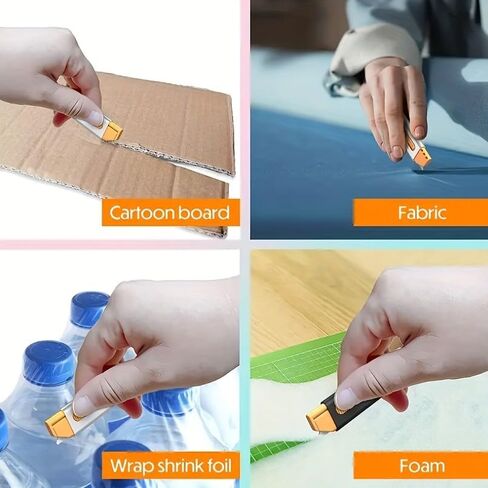 4pcs Box Cutter Retractable, Box Opener, Ceramic Box Cutter, Built-In Magnetic, Mini Box Cutter, Safety Box Cutter, Cute Box Cutter, Small Box Cutter For Women, Package Opener, Box Opener Tool in Saudi Arabia