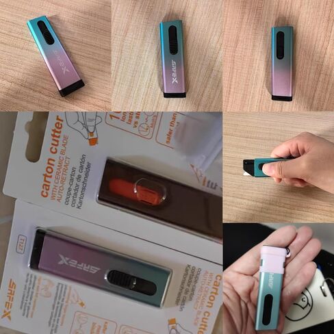 4pcs Box Cutter Retractable, Box Opener, Ceramic Box Cutter, Built-In Magnetic, Mini Box Cutter, Safety Box Cutter, Cute Box Cutter, Small Box Cutter For Women, Package Opener, Box Opener Tool in Saudi Arabia