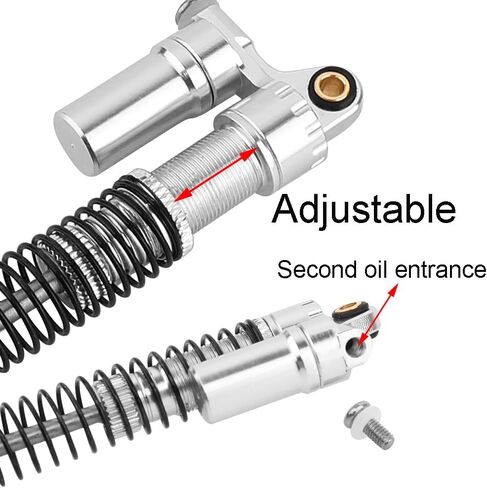 Aluminium 53mm/59mm/66mm/78mm Shocks- Long Threaded Shock Absorber Oil Damper for TRX4M TRX-4M 1/18 RC Crawler Upgrades (red, 53mm) in Saudi Arabia