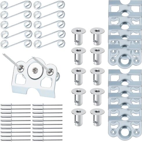 1/4 Turn Quick Release Steel Dzus Button with Springs and Tab Plates, 10 Pack in Saudi Arabia