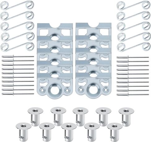 1/4 Turn Quick Release Steel Dzus Button with Springs and Tab Plates, 10 Pack in Saudi Arabia