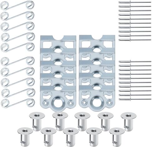 1/4 Turn Quick Release Steel Dzus Button with Springs and Tab Plates, 10 Pack in Saudi Arabia