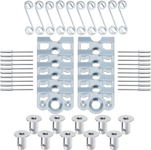 1/4 Turn Quick Release Steel Dzus Button with Springs and Tab Plates, 10 Pack in Saudi Arabia