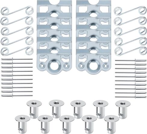 1/4 Turn Quick Release Steel Dzus Button with Springs and Tab Plates, 10 Pack in Saudi Arabia