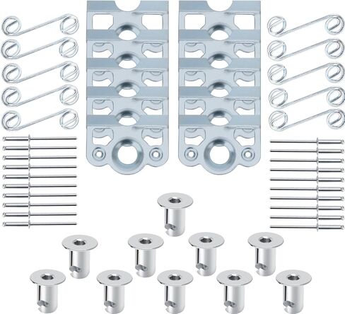 1/4 Turn Quick Release Steel Dzus Button with Springs and Tab Plates, 10 Pack in Saudi Arabia