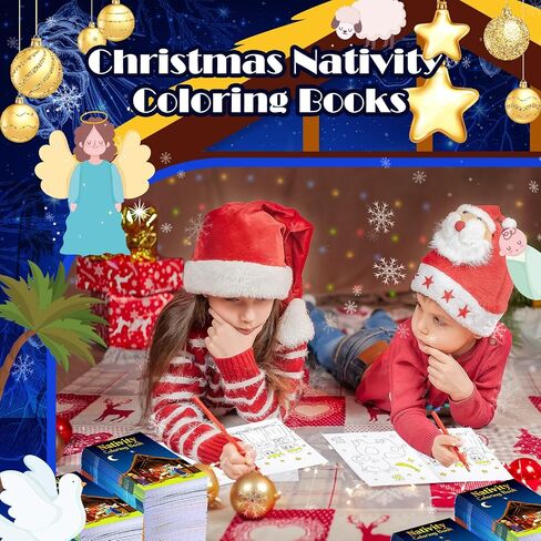 Cholemy 48 Pcs Christmas Nativity Coloring Books Religious Christmas Coloring Books Bulk Christian Activity Books Bible Drawing Book for Christmas Party Church Bag Filler in Saudi Arabia