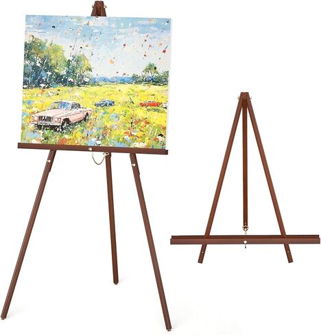 Wooden Easel Stand, 63" Portable Tripod Artist Easel, Easel Stand for Painting, Wedding, Drawing(1 Pack) in Kuwait