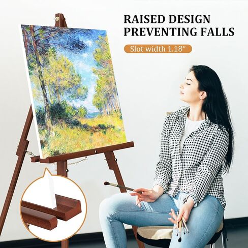 Wooden Easel Stand, 63" Portable Tripod Artist Easel, Easel Stand for Painting, Wedding, Drawing(1 Pack) in Kuwait