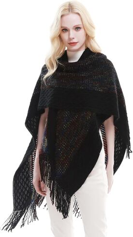 RIIQIICHY Pashmina Shawl Wraps and Capes for Women Winter Warm Poncho for Cold Weather in Saudi Arabia