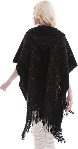 RIIQIICHY Pashmina Shawl Wraps and Capes for Women Winter Warm Poncho for Cold Weather in Saudi Arabia