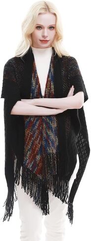 RIIQIICHY Pashmina Shawl Wraps and Capes for Women Winter Warm Poncho for Cold Weather in Saudi Arabia