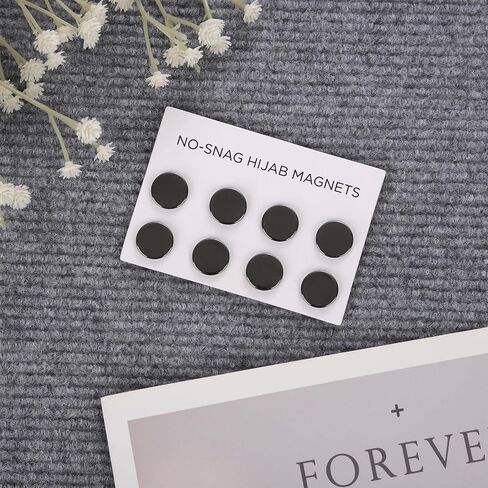 8pcs Hijab Magnetic Pins, Multi-Purpose Magnetic Scarf Clip Strong Pinless Brooch Magnetic No-Snag Scarf Magnetic Clasp Magnetic Brooch Pin for Woman Hijabs Scarves Clothes (Black) in Saudi Arabia