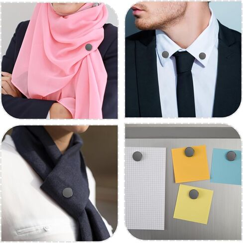 8pcs Hijab Magnetic Pins, Multi-Purpose Magnetic Scarf Clip Strong Pinless Brooch Magnetic No-Snag Scarf Magnetic Clasp Magnetic Brooch Pin for Woman Hijabs Scarves Clothes (Black) in Saudi Arabia