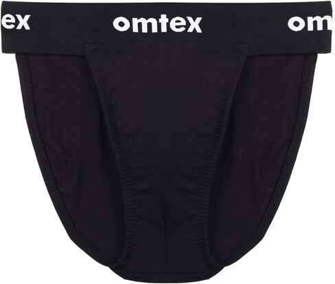 داعم خلفي مغطى من ريو للرجال مع جيب على شكل كوب، مثالي للتمرين والرياضة ملابس داخلية سريعة الجفاف ماصة للرطوبة - أسود - مقاس X-Large in Kuwait