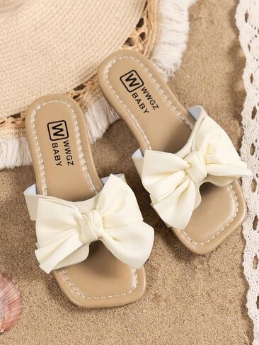 GORGLITTER Girl's Bow Sandals Open Toe Summer Dress Flat Sandals in Saudi Arabia