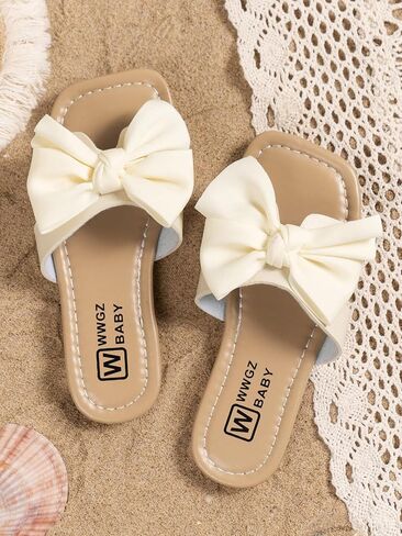 GORGLITTER Girl's Bow Sandals Open Toe Summer Dress Flat Sandals in Saudi Arabia