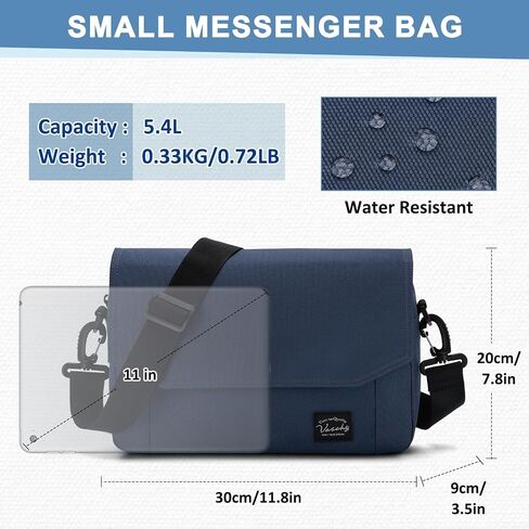 VASCHY Lightweight Messenger Bag for Men, Medium Classic Crossbody Flap Casual Satchel Crossbody Courier Bag for Men in Kuwait