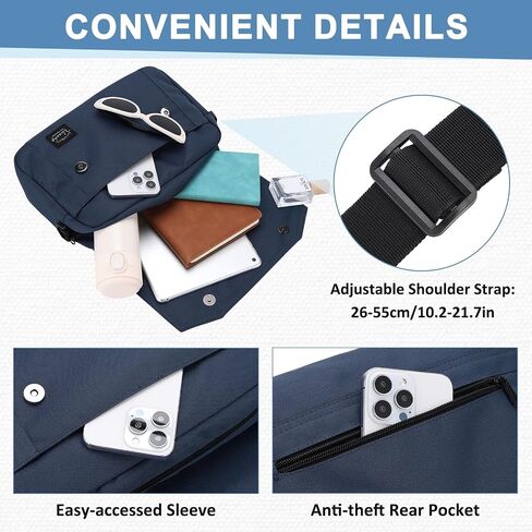 VASCHY Lightweight Messenger Bag for Men, Medium Classic Crossbody Flap Casual Satchel Crossbody Courier Bag for Men in Kuwait
