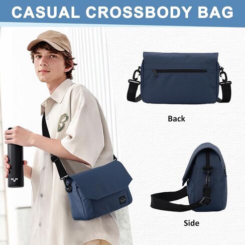 VASCHY Lightweight Messenger Bag for Men, Medium Classic Crossbody Flap Casual Satchel Crossbody Courier Bag for Men in Kuwait