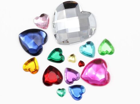 Allstarco 60mm Blue Sapphire H104 Large Heart Acrylic Flat Back Rhinestones for Cosplay Costume Making, Props Embelishments Plastic Gems Decor Jewels - 2 Pieces in Saudi Arabia