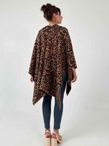 CATCHY & CRAFTY Women's Shawl Wrap Poncho Ruana Cardigan Stylish Cape for Women Open Front Sweater Blanket Holiday Gifts in Saudi Arabia