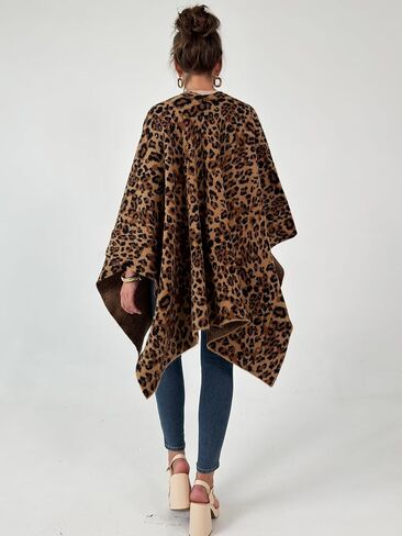 CATCHY & CRAFTY Women's Shawl Wrap Poncho Ruana Cardigan Stylish Cape for Women Open Front Sweater Blanket Holiday Gifts in Saudi Arabia